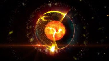 Yaratıcılığı ve kozmik enerjinin yaratıcı prensibini sembolize eden soyut bir küre..