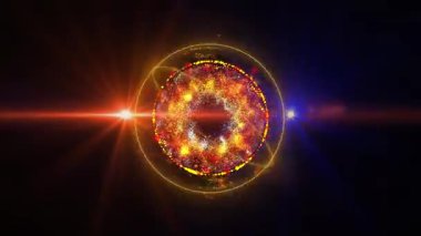 Yaratıcılığı ve kozmik enerjinin yaratıcı prensibini sembolize eden soyut bir küre..