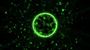 Kozmik enerjinin soyutlanması. Mobil plazma enerjisiyle dolu neon küre ışık yayar ve eşsiz bir uzay atmosferi yaratır..