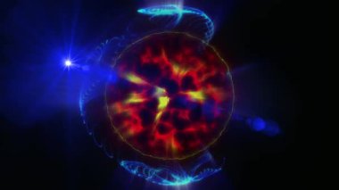 Kozmik enerjinin soyutlanması. Mobil plazma enerjisiyle dolu neon küre ışık yayar ve eşsiz bir uzay atmosferi yaratır..