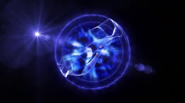 Kozmik enerjinin soyutlanması. Mobil plazma enerjisiyle dolu neon küre ışık yayar ve eşsiz bir uzay atmosferi yaratır..