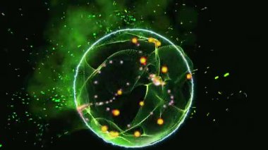 Kozmik enerjinin soyutlanması. Mobil plazma enerjisiyle dolu neon küre ışık yayar ve eşsiz bir uzay atmosferi yaratır..