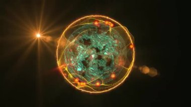 Kozmik enerjinin soyutlanması. Mobil plazma enerjisiyle dolu neon küre ışık yayar ve eşsiz bir uzay atmosferi yaratır..