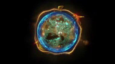 Kozmik enerjinin soyutlanması. Mobil plazma enerjisiyle dolu neon küre ışık yayar ve eşsiz bir uzay atmosferi yaratır..