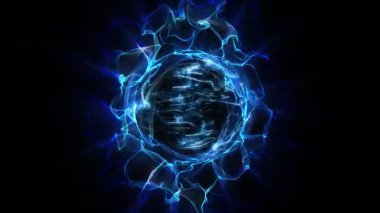 Kozmik enerjinin soyutlanması. Küre, enerji iplikçikleriyle doludur, ışık yayar, eşsiz bir uzay atmosferi yaratır..