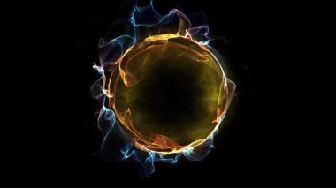 Kozmik enerjinin soyutlanması. Küre, enerji iplikçikleriyle doludur, ışık yayar, eşsiz bir uzay atmosferi yaratır..