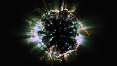 Kozmik enerjinin soyutlanması. Kaotik enerji parçacıklarıyla dolu bir küre ışık yayar ve eşsiz bir uzay atmosferi yaratır..
