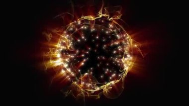 Kozmik enerjinin soyutlanması. Kaotik enerji parçacıklarıyla dolu bir küre ışık yayar ve eşsiz bir uzay atmosferi yaratır..