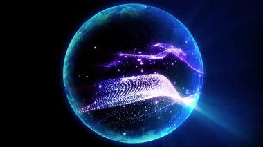 Kozmik enerjinin soyutlanması. Mobil plazma enerjisiyle dolu neon küre ışık yayar ve eşsiz bir uzay atmosferi yaratır..