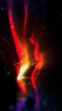 Müziğin maddenin enerjisine dönüşmesi gibi eşsiz bir yaratıcı atmosfer yaratan sanal dalgaların soyut bir arka planı..