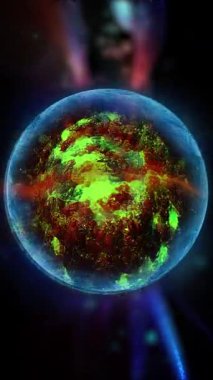 Kozmik enerjinin soyutlanması. Mobil plazma enerjisiyle dolu neon küre ışık yayar ve eşsiz bir uzay atmosferi yaratır..