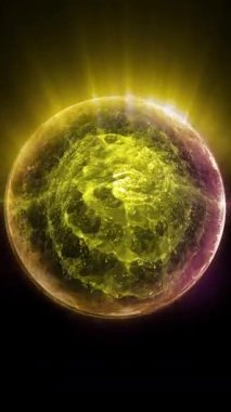 Kozmik enerjinin soyutlanması. Mobil plazma enerjisiyle dolu neon küre ışık yayar ve eşsiz bir uzay atmosferi yaratır..