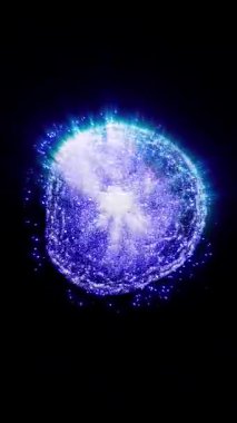 Yaşayan bir enerji küresi ağırlıksız bir su damlası gibi hareket eder ve canlı bir organizmanın hücresi gibi konumunu değiştirir..