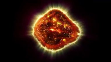 Yaşayan bir enerji küresi ağırlıksız bir su damlası gibi hareket eder ve canlı bir organizmanın hücresi gibi konumunu değiştirir..