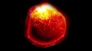 Yaşayan bir enerji küresi ağırlıksız bir su damlası gibi hareket eder ve canlı bir organizmanın hücresi gibi konumunu değiştirir..