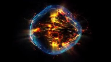 Yaşayan bir enerji küresi ağırlıksız bir su damlası gibi hareket eder ve canlı bir organizmanın hücresi gibi konumunu değiştirir..