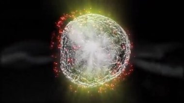 Yaşayan bir enerji küresi ağırlıksız bir su damlası gibi hareket eder ve canlı bir organizmanın hücresi gibi konumunu değiştirir..