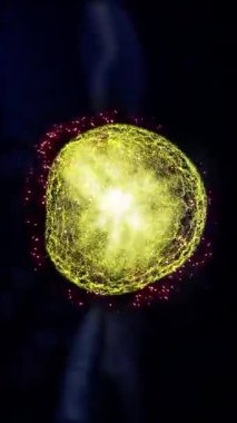 Kozmik enerjinin soyutlanması. Mobil plazma enerjisiyle dolu neon küre ışık yayar ve eşsiz bir uzay atmosferi yaratır..