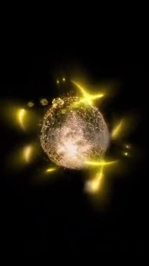 Çekirdeği proton ve nötronlarla gösteren bir atomun 3 boyutlu çizimi.