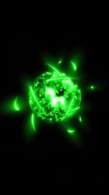 Çekirdeği proton ve nötronlarla gösteren bir atomun 3 boyutlu çizimi.