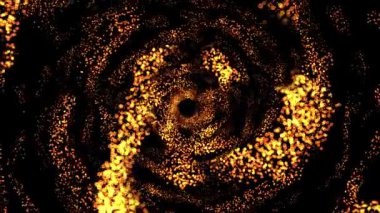 Büyüleyici bir manzara. Galaksinin spirali düzgün bir şekilde döner, göktaşları ve plazma akıntıları yayar..