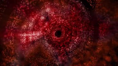 Büyüleyici bir manzara. Galaksinin spirali düzgün bir şekilde döner, göktaşları ve plazma akıntıları yayar..