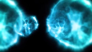 Hücre bölünmesini mikroskopla incelemek. Herhangi bir tıbbi, teknolojik ve benzer proje için hücrelerin soyut animasyonu.