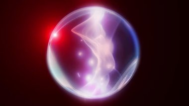 Plazma enerji küresi ışık ve enerji dalgaları yayıyor.