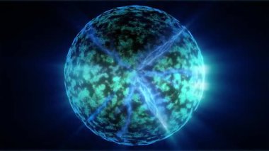 Elektrik boşalımının yıldırımlarının oluştuğu bir enerji küresi..