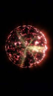 Elektrik boşalımının yıldırımlarının oluştuğu bir enerji küresi..