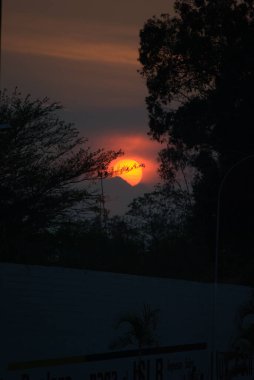 sunset at the beach of the city of thailand