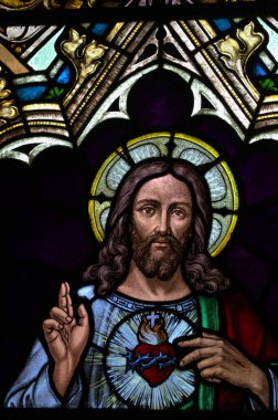 Bir bardak kalp. İsa, Aziz George Kilisesi 'nde. kiev, ukraine, Avrupa.