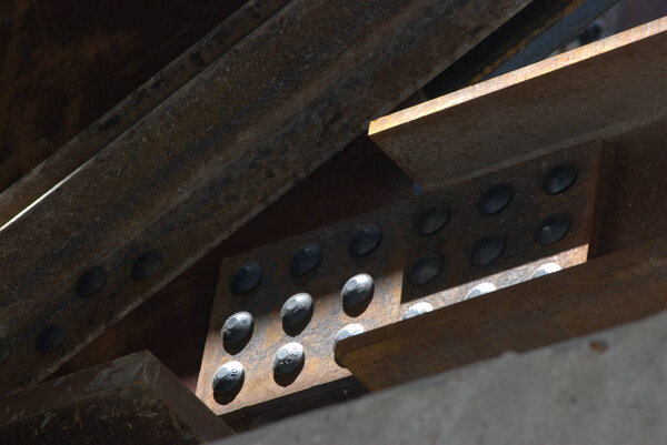 industrial metal construction with many elements