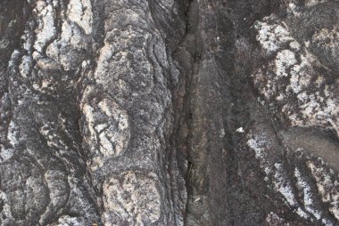 Sırt çantasıyla bir kayanın üzerinde duran biri.