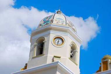 İsrail 'in kuzeyindeki Akdeniz adası şehrindeki Santa Maria Kilisesi.
