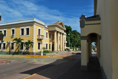 Kolombiya 'daki Cartagena şehrinde koloni mimarisi. yüksek kaliteli fotoğraf