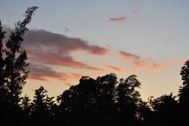 Güzel gün batımı gökyüzü bulutlu