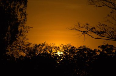 Şehirde günbatımı