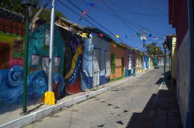 Barselona şehrinin sokak manzarası