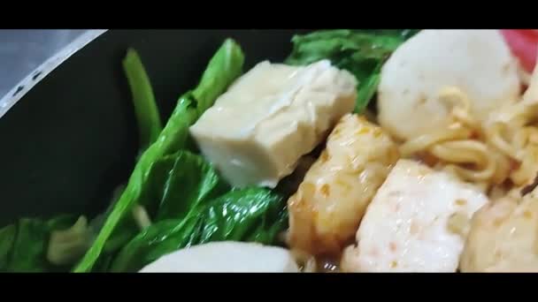 Steamboat Typical Chinese Food Favorite Many People Indonesia Steamboat Usually — Stock Video
