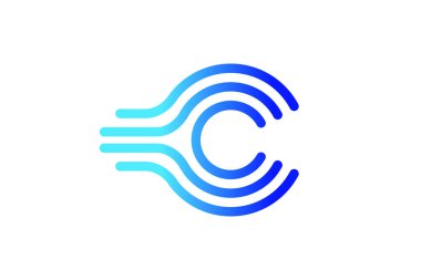 C harfi teknik logo tasarımı