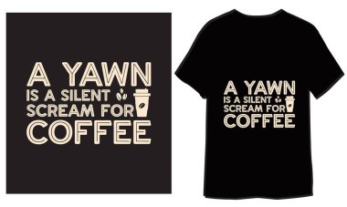 kahve t-shirt tasarım vektörü