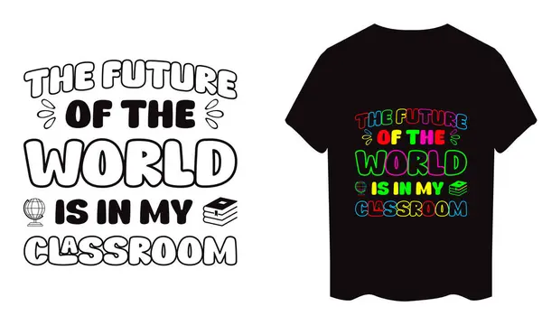 Ben - okul dünyası - eğitimim, gömlek tasarımım. vektör tipografisi çizimi. t-shirt tasarımı grafik baskısı.