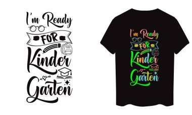 T-shirt tasarım şablonu, t-shirt tasarımı, tipografi ile baskı. Vektör çizimi. T-shirtler giysi, tişört baskısı