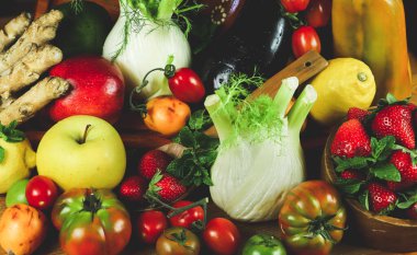 farklı sebze ve meyve türleri