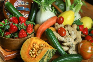 taze sebze ile kompozisyon.