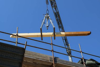 Vinç bina ve bina inşaat altında