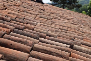 eski ahşap çatı kiremitleri arka plan