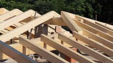 Ahşap çerçeveli ahşap ev inşaatı