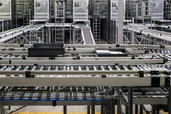 Modern endüstriyel taşıma hattı